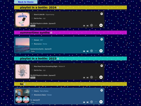 playlists screenshot