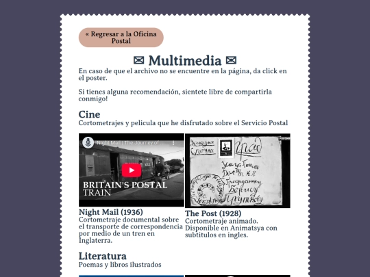 correos/multimedia screenshot