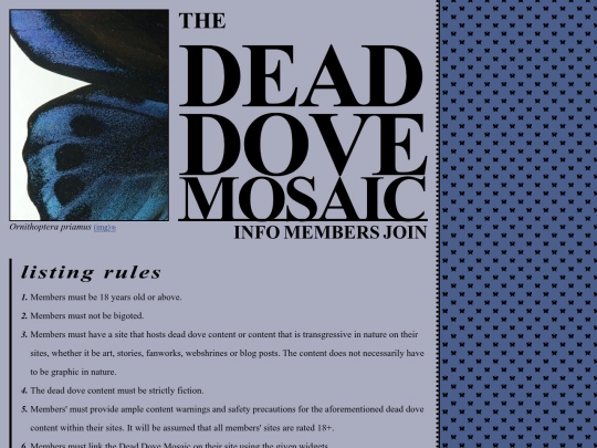 dead-dove-mosaic/join screenshot