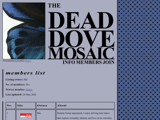 dead-dove-mosaic/members screenshot