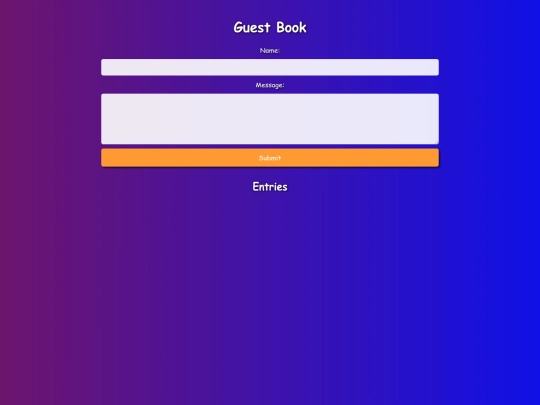 guestbook screenshot