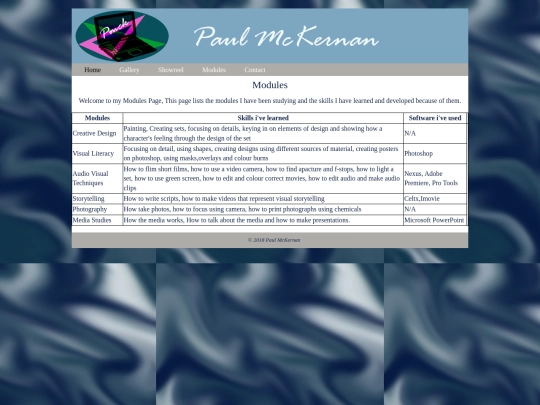 Modules screenshot