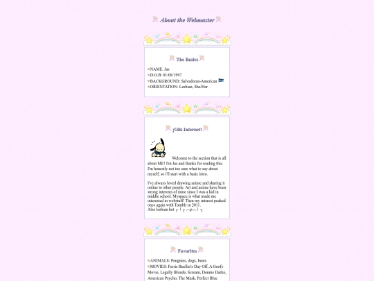 about/webmaster screenshot
