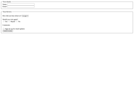 forms screenshot