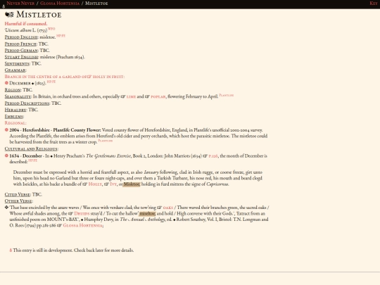 glossahortensia/viscum_album screenshot