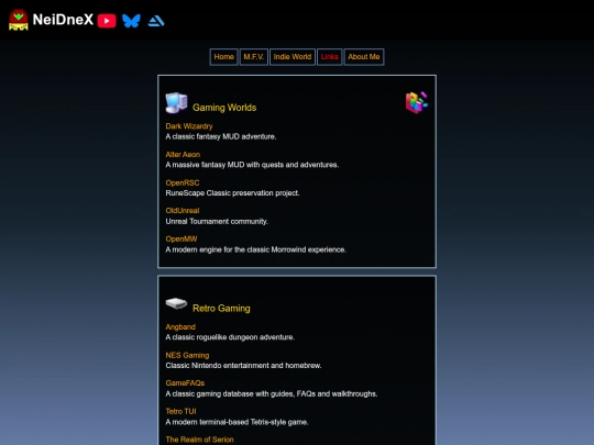 links screenshot