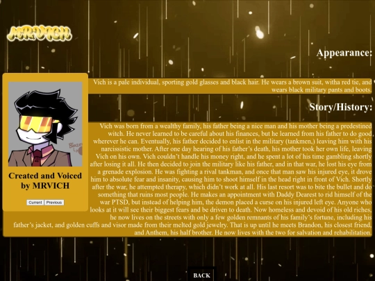 characterWikiPages/vichWiki screenshot