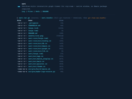 git/navi/files screenshot