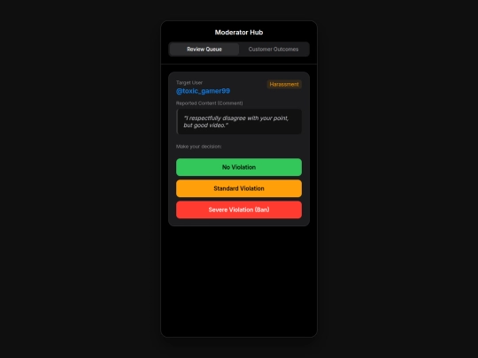 Moderator screenshot