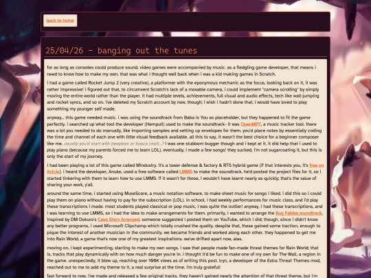 blog screenshot