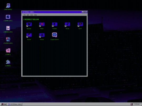 Links screenshot