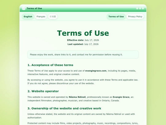 terms screenshot