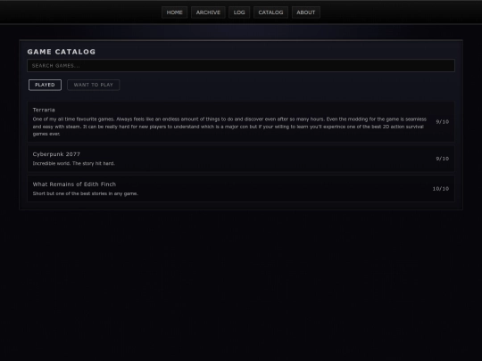 games screenshot