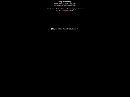 lyrics/stoppretending screenshot